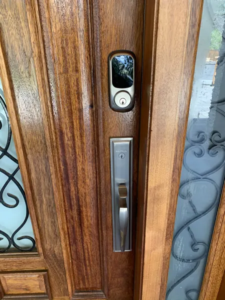 Yale smart lock installation on wood front door